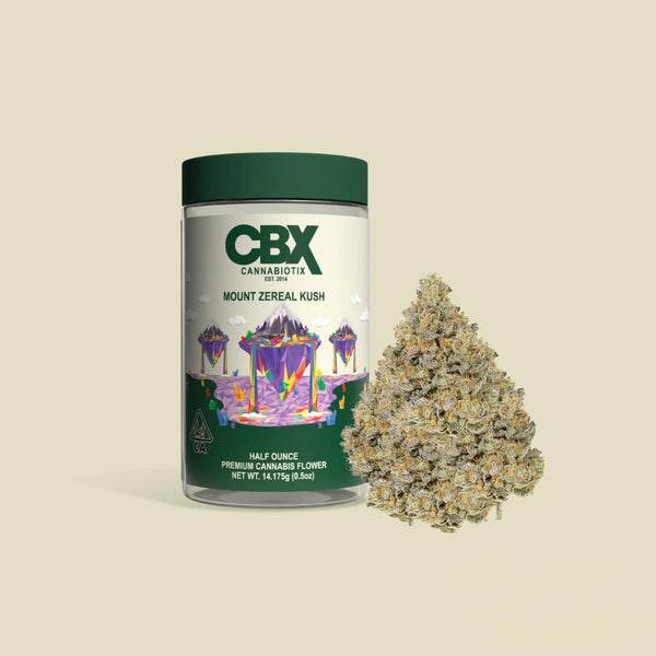 Mount Zereal Kush 14g Half Oz Flower Jar - CBX (Cannabiotix)