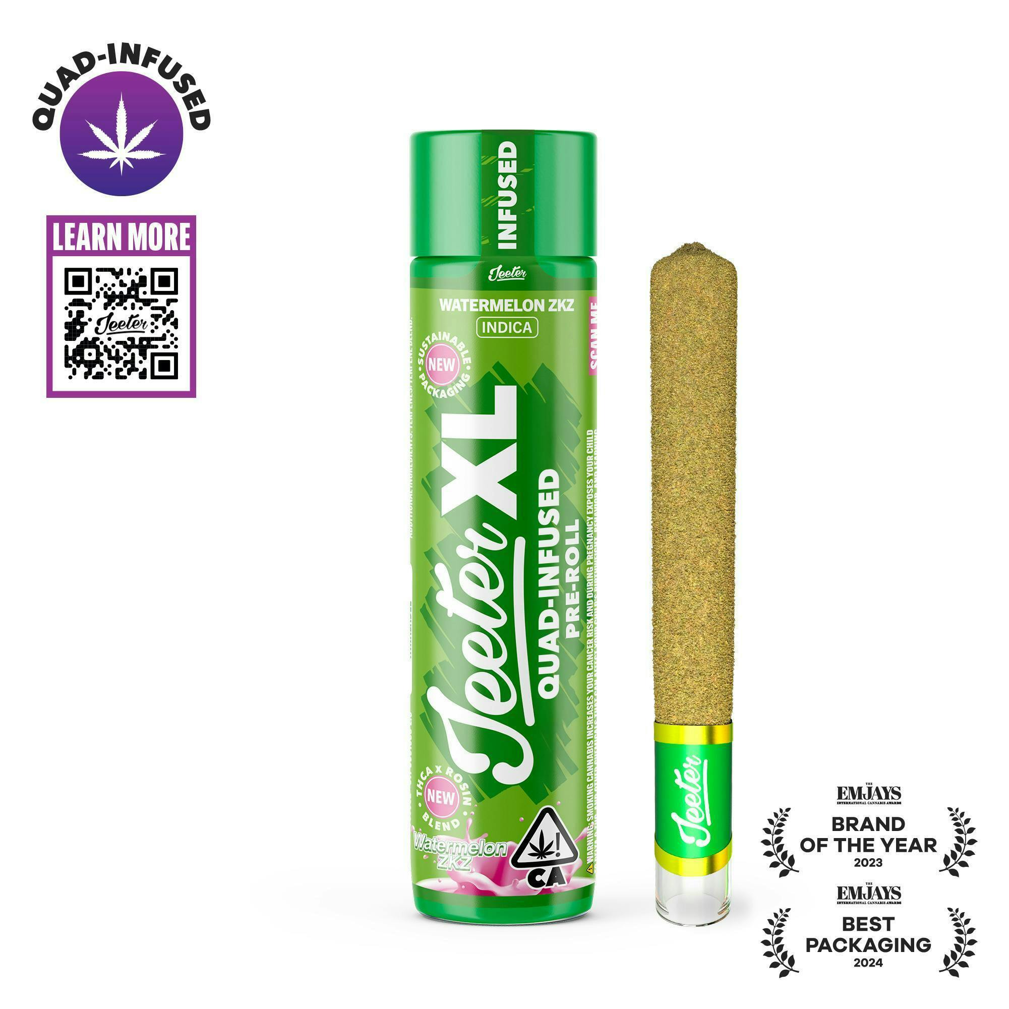 Watermelon ZKZ Jeeter XL Quad-Infused Joint 2g – BUDZILLA|SD